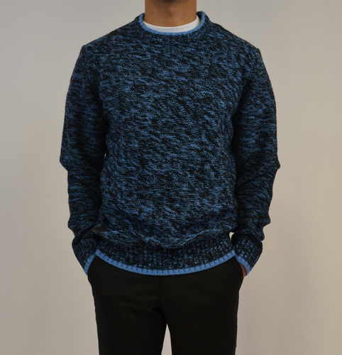 Blue and Black Accent Sweater