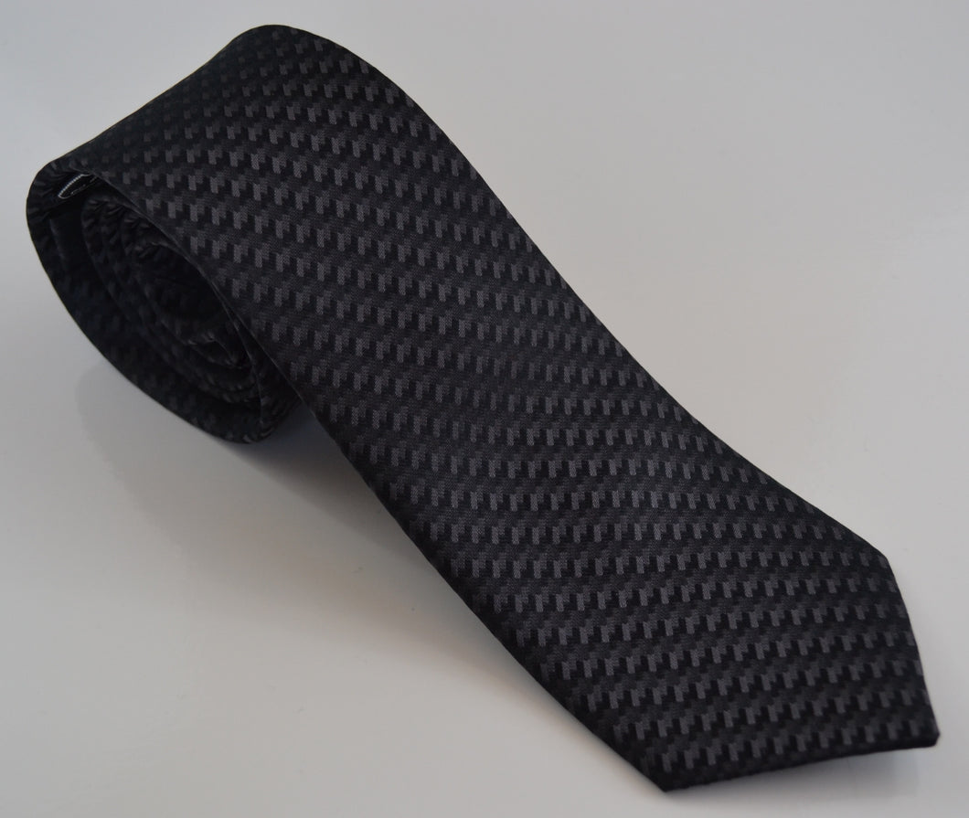 Black Small Striped Tie