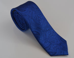 Royal Blue Designed Tie
