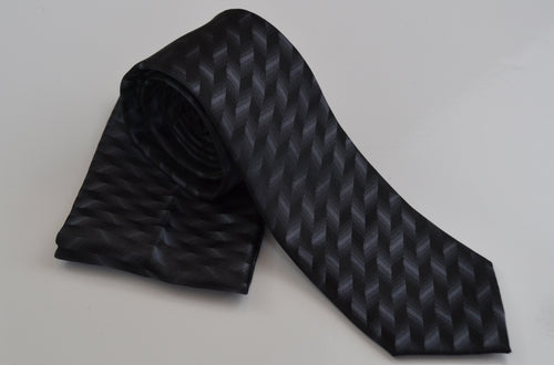 Black Cross Striped Tie