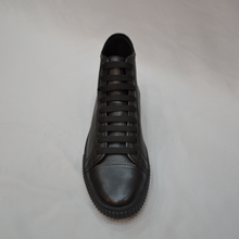 Load image into Gallery viewer, High-Top Leather Sneakers - Black