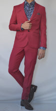 Load image into Gallery viewer, Slim Fit Red Suit - Tall