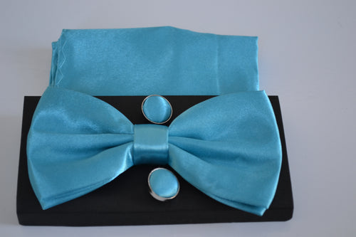Turquoise Bow Tie Set