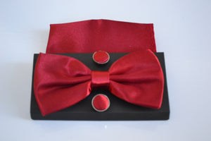 Red Bow Tie Set