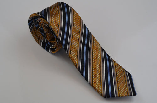 Blue/Yellow Striped Tie