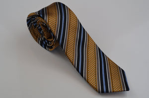 Blue/Yellow Striped Tie