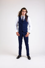 Load image into Gallery viewer, Slim Blue Checkered Vest