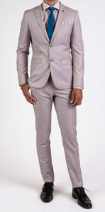 Slim Fit Beige Suit
