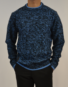 Blue and Black Accent Sweater