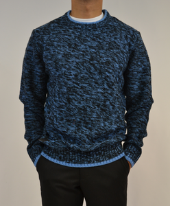 Blue and Black Accent Sweater